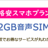 ２GB格安SIM(スマホ)の料金比較ランキング